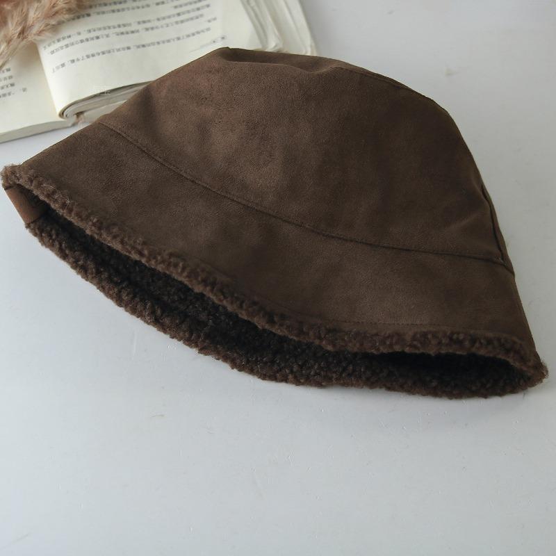 Women S Vintage Suede Fleece Lined Fisherman Hat