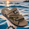 2025 Men's Leather Dual-Use Non-Slip Summer Beach Sandals & Slippers