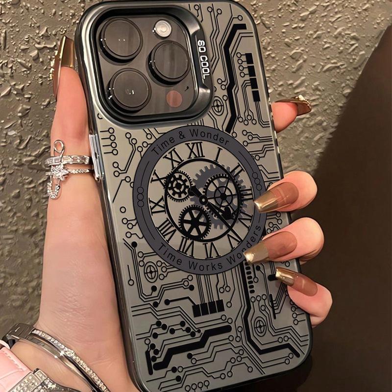 Watch mechanical heart graphic phone case for iPhone 16 15 14 13 12 11 x XR Xs SE2 SE 8 7 plus pro Max mini PC back cover