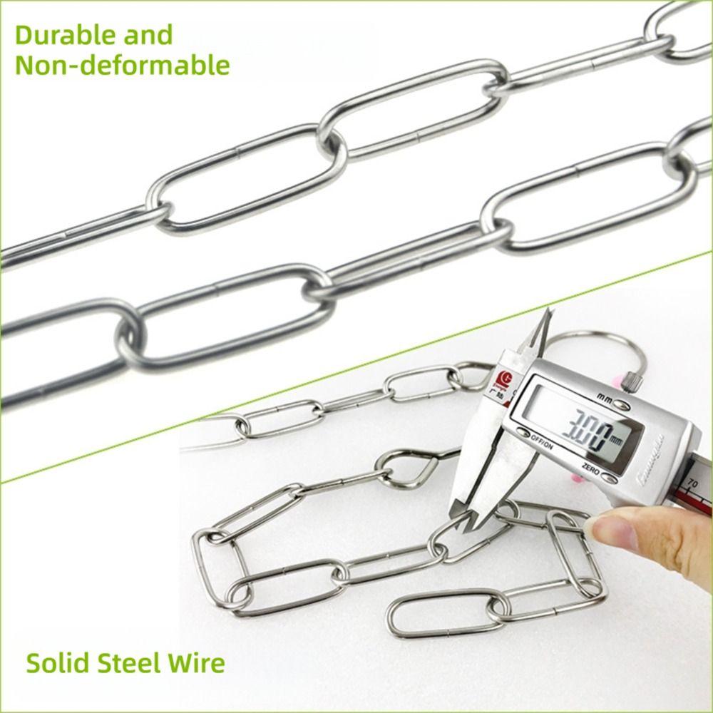 Metal Hooks Clothes Drying Rack Iron Chain Foldable Clothes Hangers Space Saving Multi-port Hangers Hooks Closet Organization