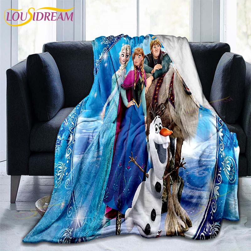 Frozen patroon plaid Deken Bank Quilt Overtrek Reis Beddengoed Outlet Plaid Deken Flanellen Deken Sprei