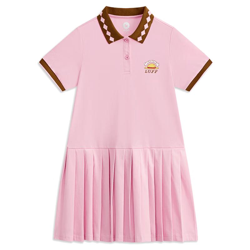 MQD Girls  Polo Collar Pleated Dress 150