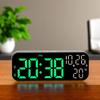 Digital Clock Dual Display Voice Control 3   Brightness Date Temp Display Countdown LED Electronic Alarm Clock