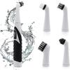 Cleaning Brushes,electric Cleaning Brush,bathroom Cleaning Brush With 4 Replaceable Heads,cleaning Kit For Kitchen,bathtub,tile,sink,wall,window