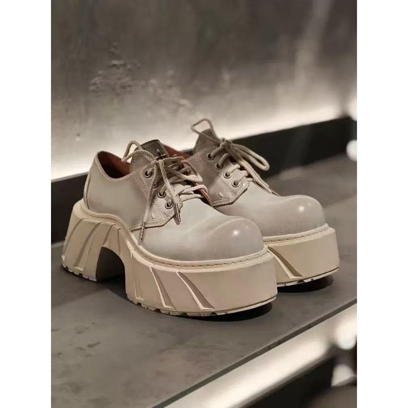 

Туфли на толстой подошве с крестообразным цветком, новые туфли-маффины с большой головой, увеличивающие рост, повседневная обувь для женщин 40