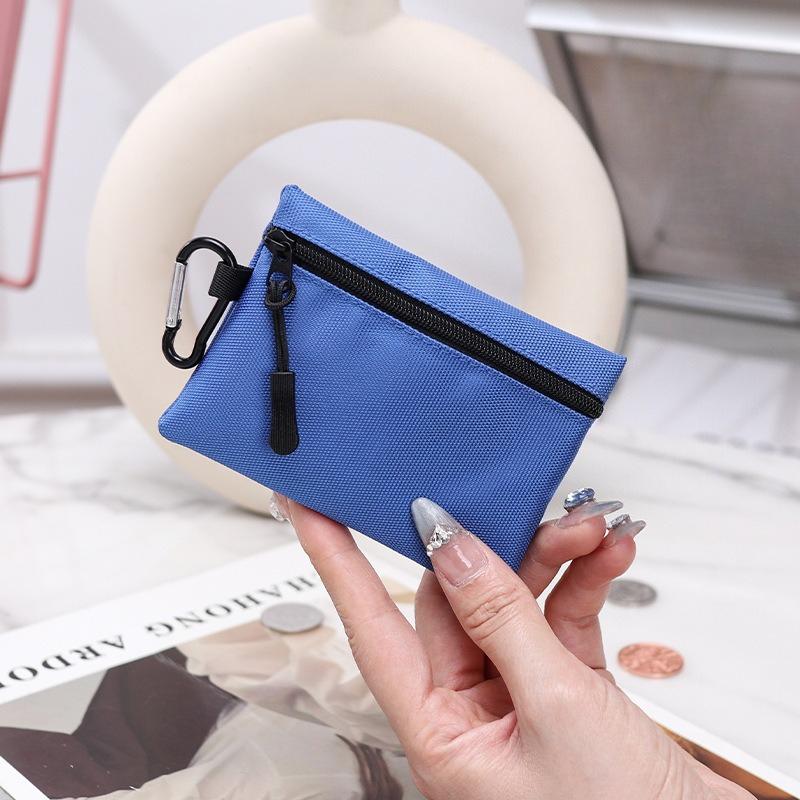 Canvas Mini Coin Purse Simple Zipper Storage Pouch Money Pocket Cute Wallet for Women Men Kids