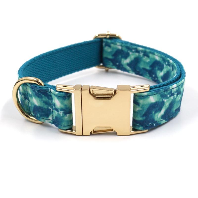 Cute Printed Pet Dog Collar Laser Engraved Dog Collar