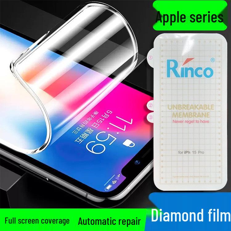 Compatible Hydrogel Film for Apple Devices: 17 Pro Ceramic, 15 HD Soft, 13 Frosted, 12 Mobile, 14 Max.