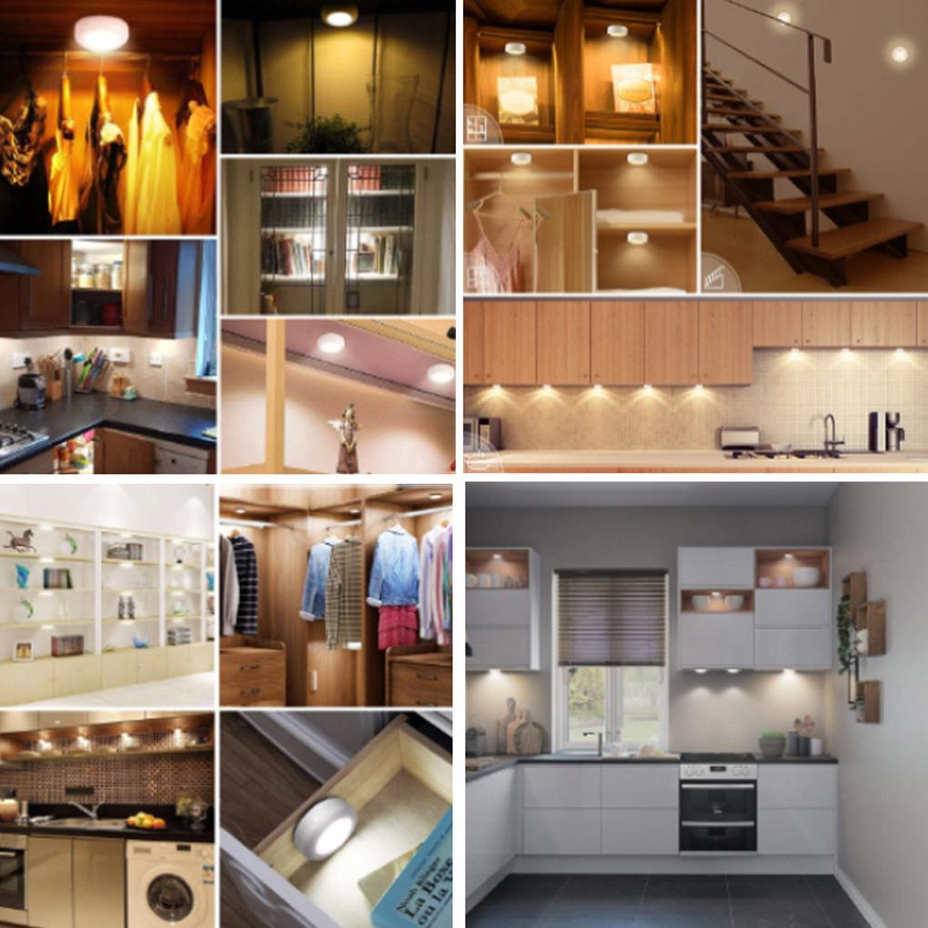Cabinet Light 60lm LED Remote Control Closet Light Adjustable Home Stair Night Lamp