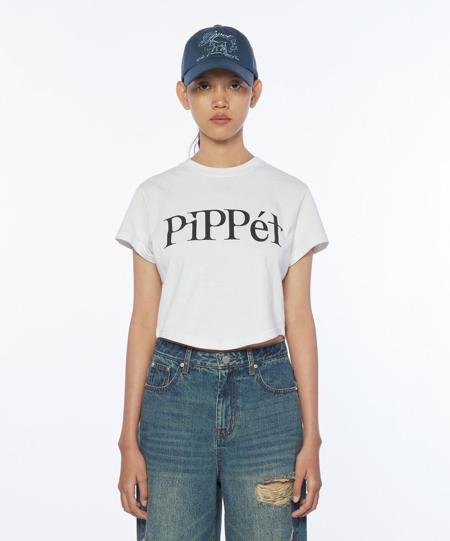 Pip Pet Pippet Round Crop T-Shirt (White) White/Free