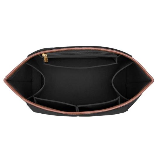 Purse Insert Organizer Felt Multi-compartment Bag Insert Purse Organizer Insert with Zipper Pocket for Women Purse Handbag S