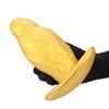Goldener Flüssigsilikon Tragbarer Realistischer Dildo: Weicher, Großer, Outdoor Analplug für Männer & Frauen.