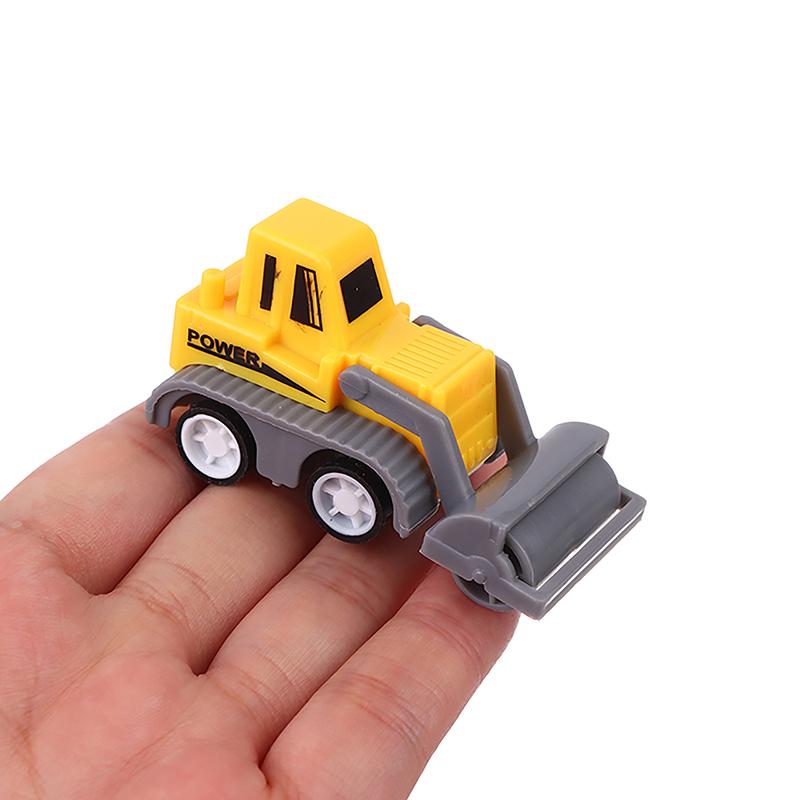 5Pcs/Set Educational Children'S Toy Building Blocks Engineering Vehicle Model Mini Cars Excavator Crane Dump Truck