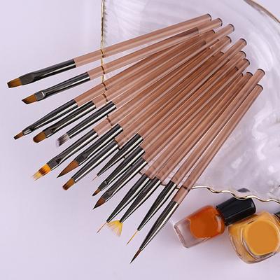 Nail Art Brush Soft Touch Feeling Comfortable Grip Easy To Hold Compact Lightweight Manicure Art Acrylic Nail Art Constructor Pen Manicure Tools