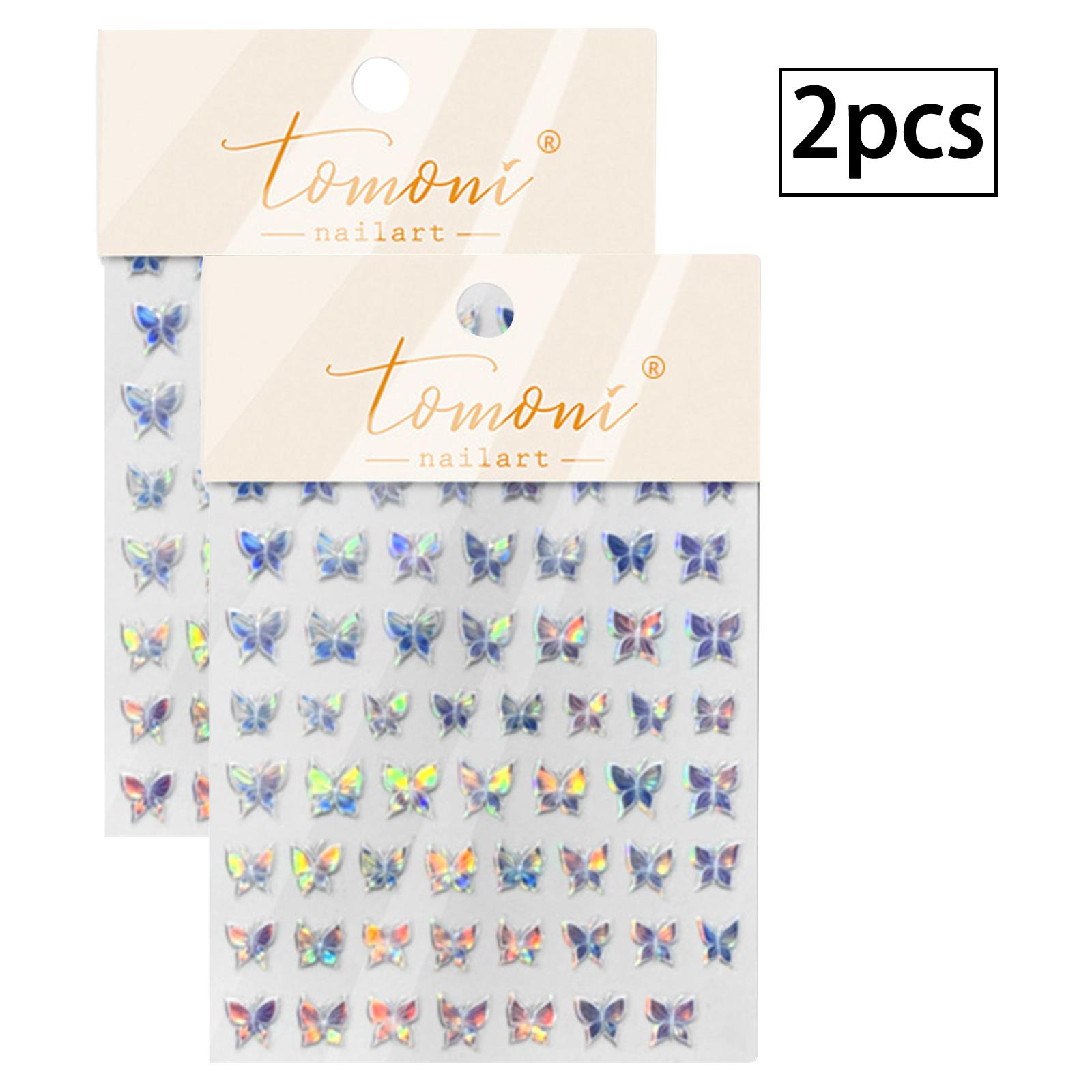 

2 шт. Наклейки для дизайна ногтей для женщин, девушек, самоклеящиеся глянцевые наклейки для ногтей, аксессуары для маникюра, декор для дизайна ногтей своими руками, нежные цветочные наклейки для ногтей One Size