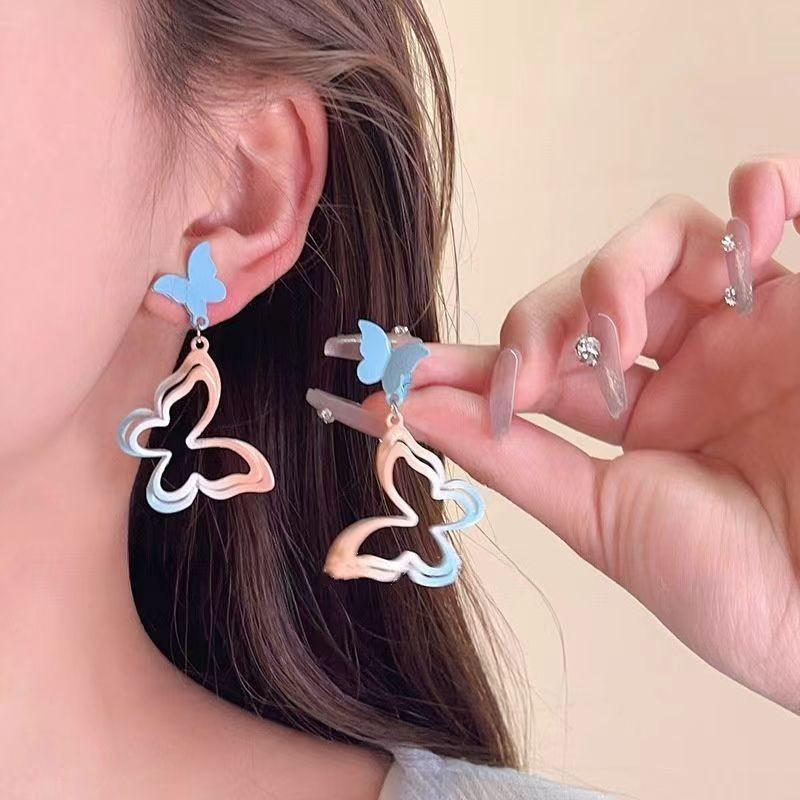 Fashion Zircon Butterfly Korean Ear Cuff Simple Elegant Versatile New Model  for Women Girl Accessories Minimalist Style