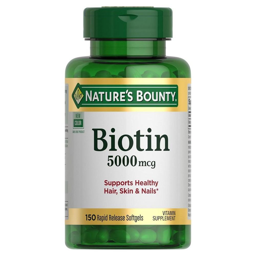 Nature's Bounty Biotin 5000mcg Softgels 150 Tablets 1 Pcs