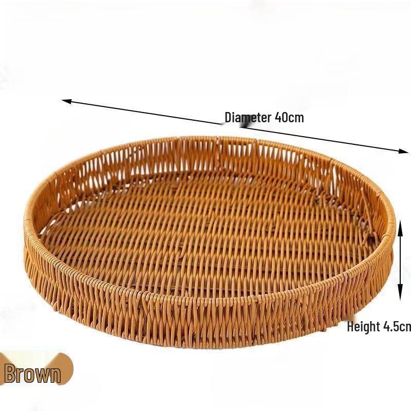 Rattan Woven Storage Fruit Basket Set