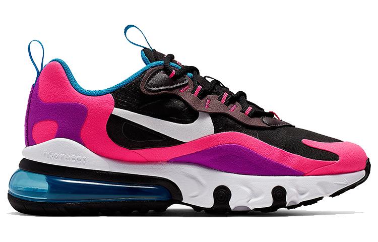 Nike Air Max 270 React Black Hyper Pink Vivid Purple GS BQ0101-001
