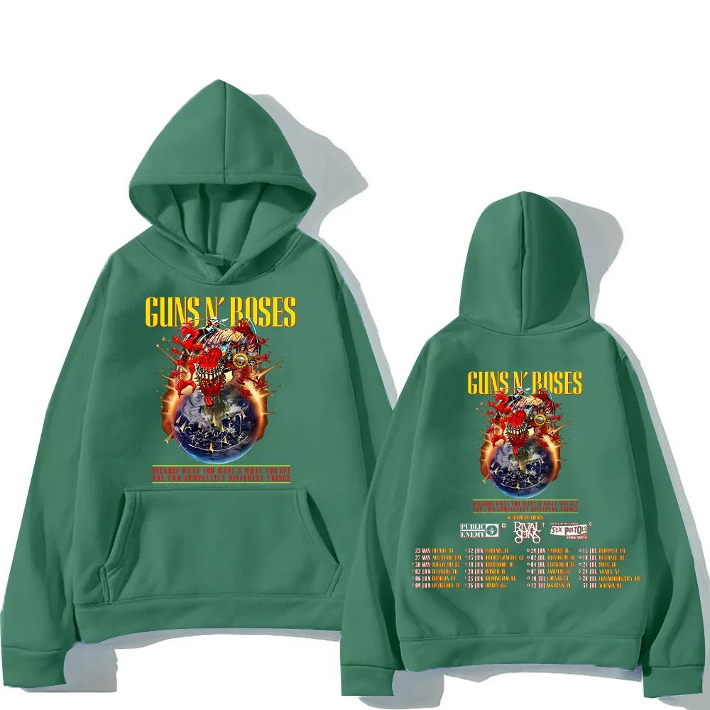 ガンズ GUNS N' ROSES 2025 パーカー フーディ Guns N Roses Tour 2025 Hoodie Retro Street Style Pullover