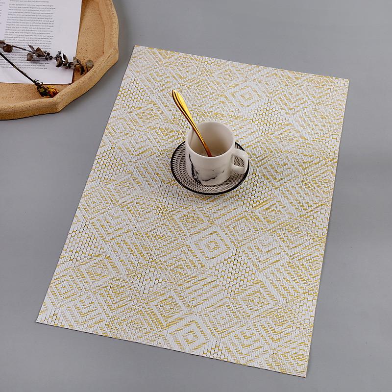 

1 шт. 45x30 см подставка для обеденного стола моющаяся ПВХ термостойкая подкладка для стола отель банкет домашний кухонный декор 45x30cm бежевый