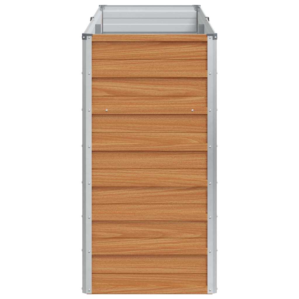 Raised Bed Light Brown 160 x 40 x 77 cm Galvanized Steel