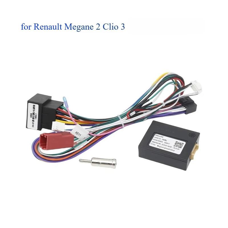 CAN Bus Decoder 16 Pin to ISO Radio Harness Adapter Car Android Wiring Cable for Renault Megane 2 Clio 3 2004-2007
