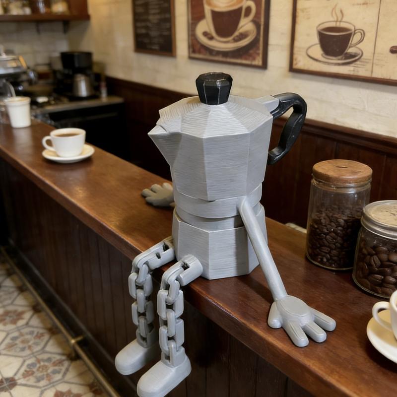3D Printed Coffee Partner Cute Coffee Cup Coffee Bean Desk Decor Fidget Toys For Coffee Lovers Home Office Ornaments