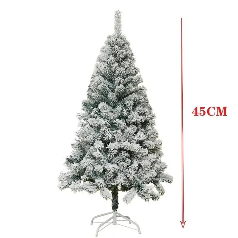 1-4PCS Artificial White Snow Christmas Tree PVC Flocked Pine Tree Winter Home Decor for Office Mall Window Party Holiday Display