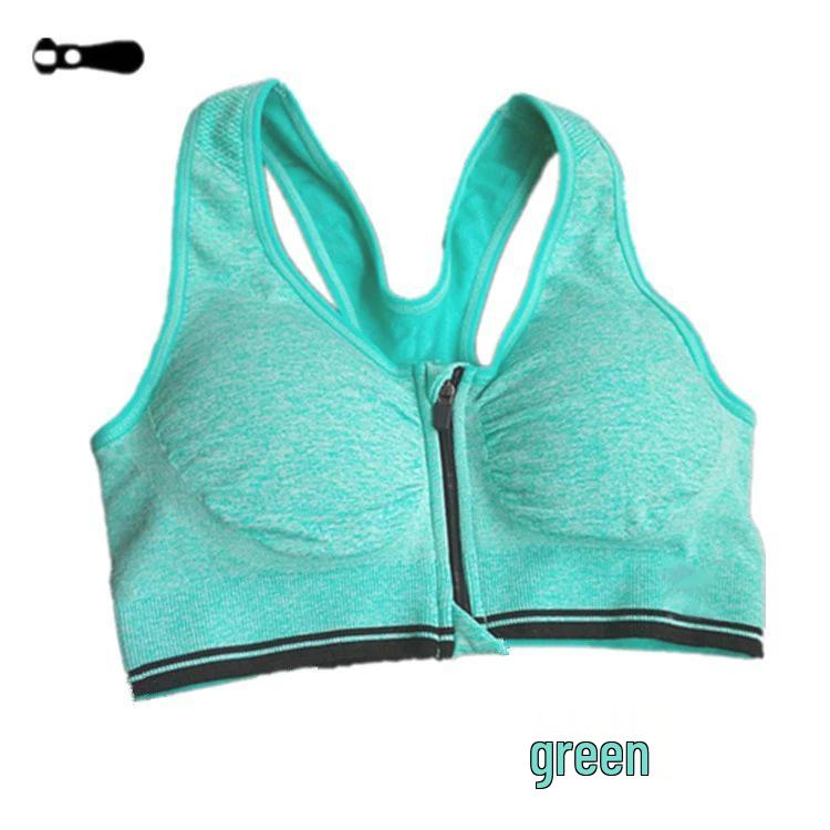 Classic Zip-Front Shockproof Sports Bra Plus Size Women's Yoga Vest