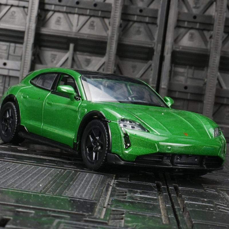 1/36 Porsche Taycan Turbo S Cross Turismo Alloy Sports Car Model Diecast Metal Race Vehicles Car Model Sound Light Kids Toy Gift