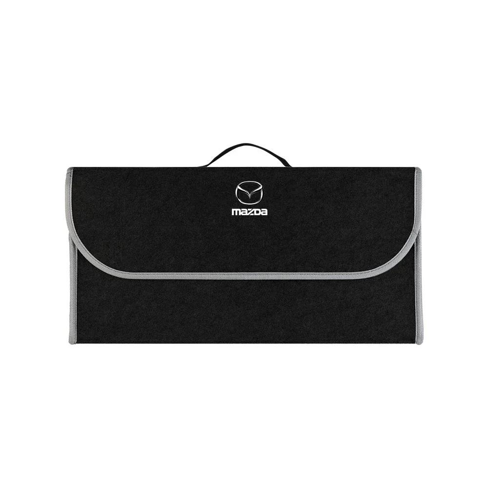 1 Stück Auto Weiche Filz Aufbewahrungstasche Organizer Autos Faltbarer Kofferraum für Mazda 3 Alexa CX30 CX-4 CX-8 CX-30 CX5 CX-5 CX8 Auto Zubehör