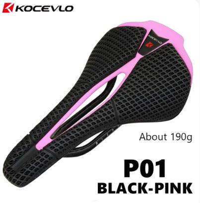 3D Printing Carbon Fiber Bicycle Saddle Ultralight Hollow Seat Comfortable Breathable Honeycomb Cushion for Mountain Road Bikes