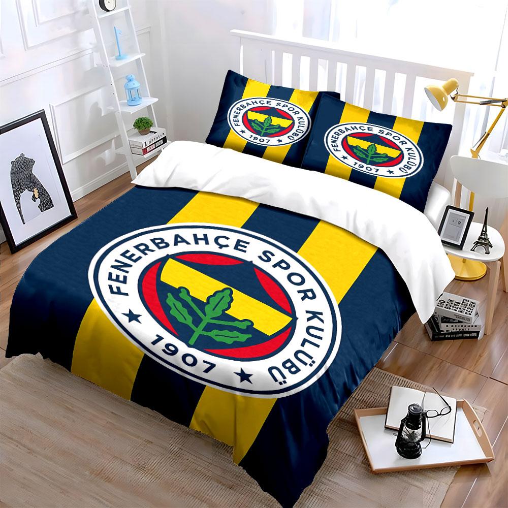 "Set Lenzuola Club Fenerbahce" Set Copripiumino Lenzuola Copripiumino Federe (1 * Copripiumino 2 * Federe, senza piumino)