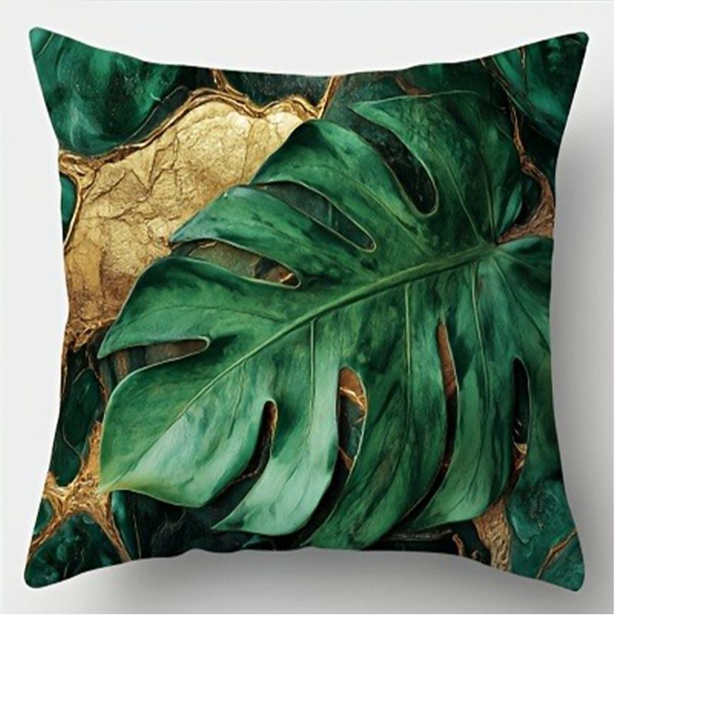 Tropical Monstera Leaf Opulent PillowcasesLiving room sofa cushion cover, soft and comfortable, bedroom room decoration