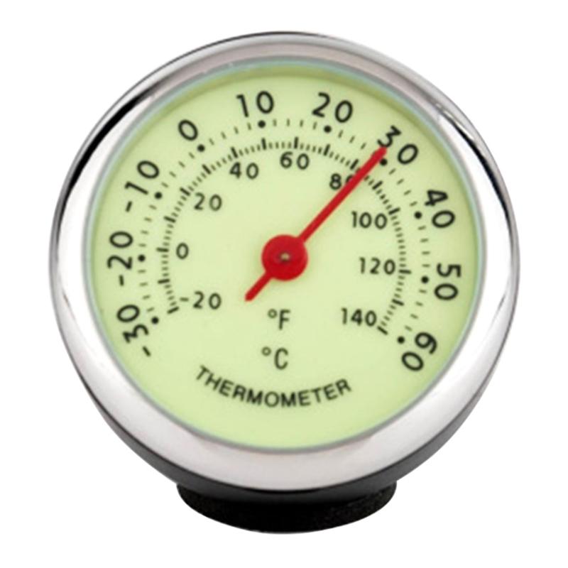 

Small Round Thermometer Stick-on Temperature Gauge ℃/ °F Display for Automobile Household 40mm Panel Diamter Portable 1