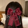 Fermaglio per capelli Punk con fiocco e decorazioni a catena, ciondolo a stella, forcina per capelli per donne e ragazze adolescenti, da indossare per eventi anime e raduni