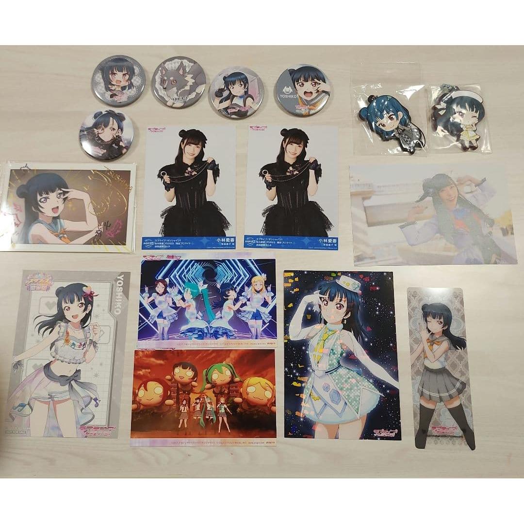 Used Love Live Sunshine Yoshiko Tsushima Goods Set with Solo Can Badge