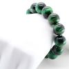 [Ishiki] Green Tiger Eye 16mm Prayer Beads Bracelet, Natural Stone, Power Stone, Good Luck with Money, Career, and Wealth [b315]