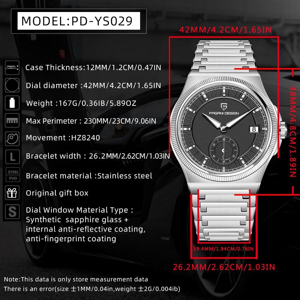 PAGANI DESIGN New Business Men Mechanical Watches Top Brand Sapphire Glass Automatic Watch 100 Waterproof Luminous Watch for Men