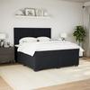 Boxspringbett mit Matratze Schwarz 180 x 200 cm Samt