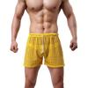 Men's Briefs See through Mesh Loose Lounge Boxer Shorts Mesh Hollow Pants