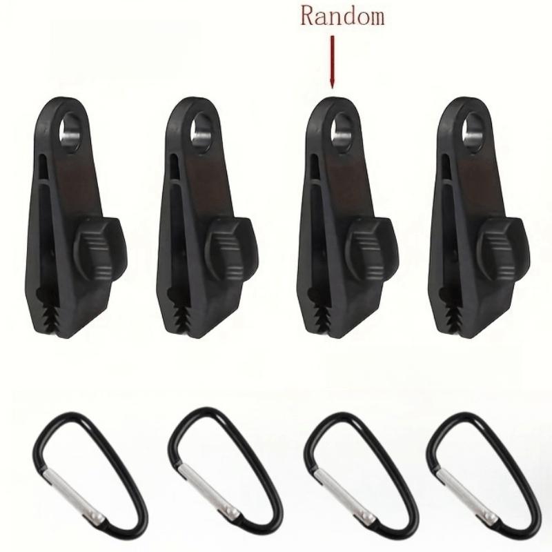 8Pcs Heavy Duty Adjustable Tent Clips Crocodile Tooth Windproof ABS Buckle for Canopy Awning Courtyard Sail Camping Hiking Gear