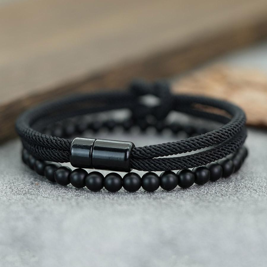 8 Styles Men Bracelet Set 2Pcs/Pair Grade A 4mm Bicolor Lucky Chinese Knot Cord Chain Braclet Pulseria Hombre Ukrainian Braslet