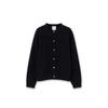 [wooyoungmi] Black Round Neck Wool Cardigan W263KN03504B