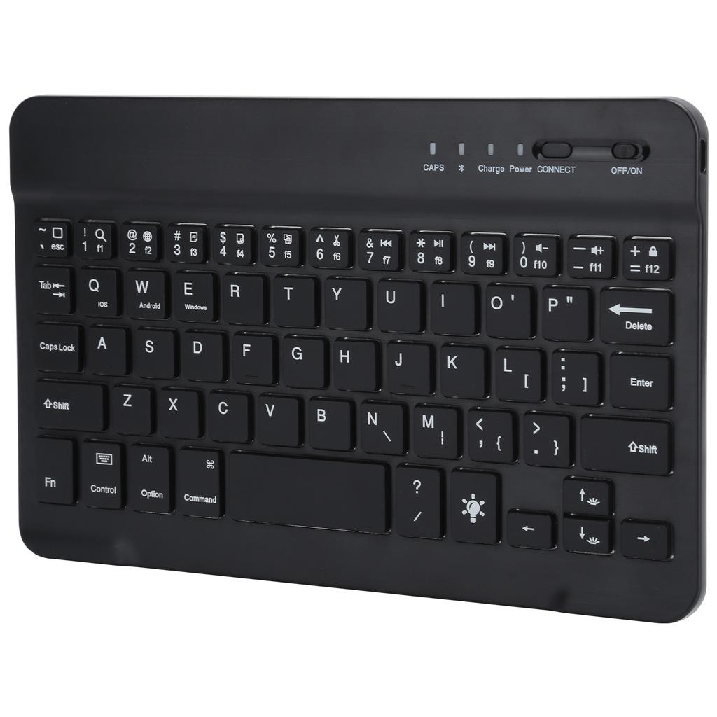Bluetooth Keyboard Colorful Backlit USB Chargeable UltraThin Wireless for Smart Phones Tablets