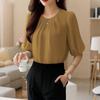 ZANZEA Women Casual Round Neck Summer Half Sleeve Blouse