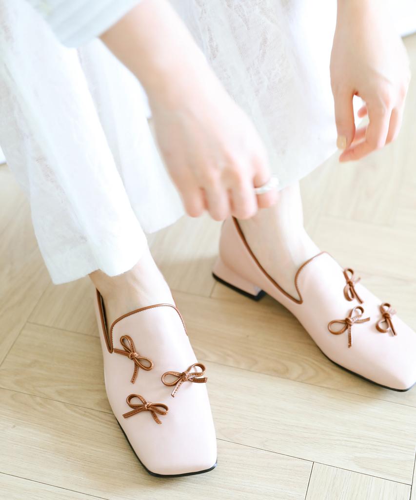 Marie Mon Dieu Chic Ribbon Loafers _ 3 Colors