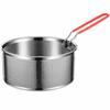 Large Capacity Oil Filter Basket for Outdoor BBQ Restaurant Cooking Deep Fry Basket Stainless Steels Round Wire Mesh