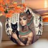Egyptian Queen Black Cat Iron Wall Art Modern Metal Decor